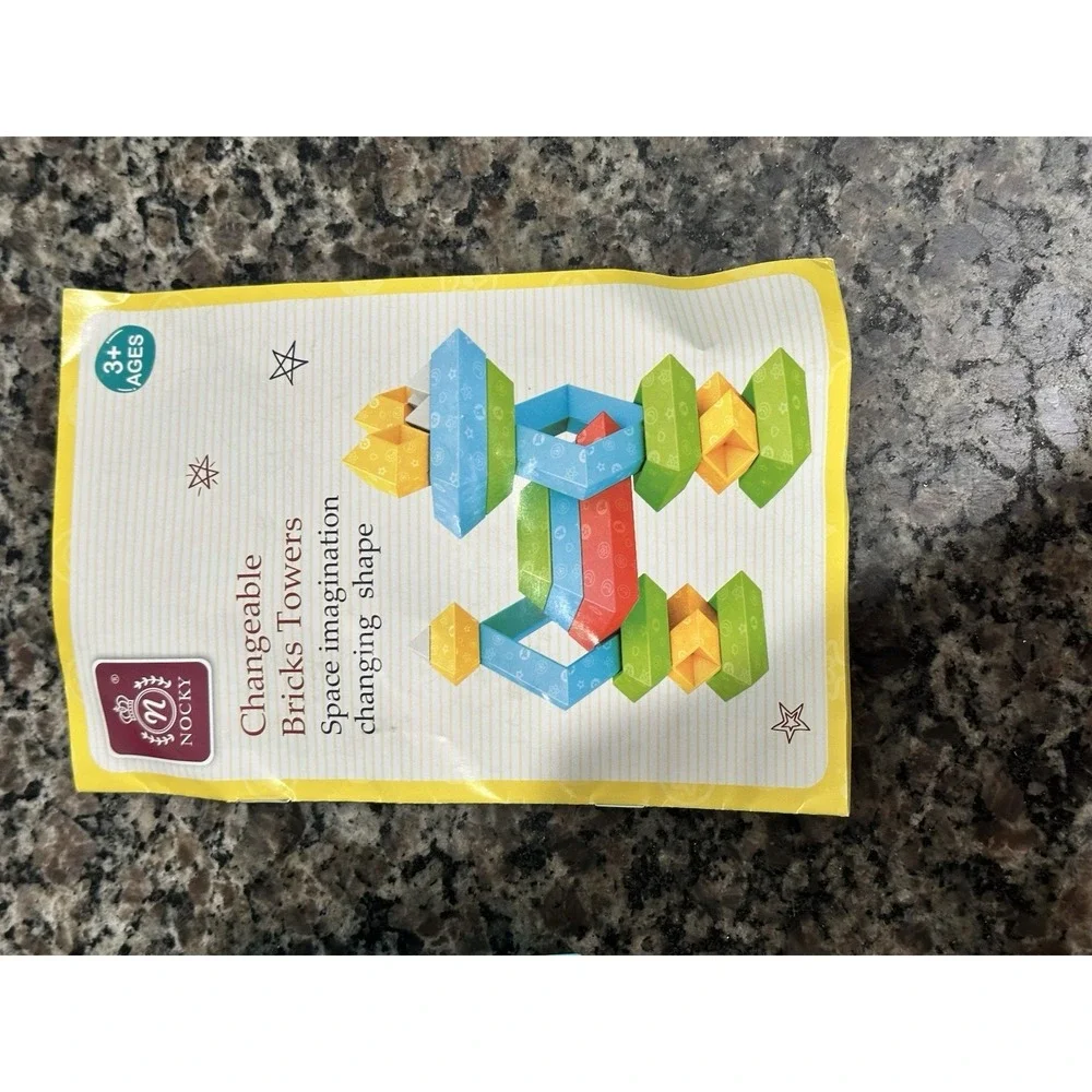 Nocky Changeable Bricks Towers Montessori Toy Stacking Tower Toy‎